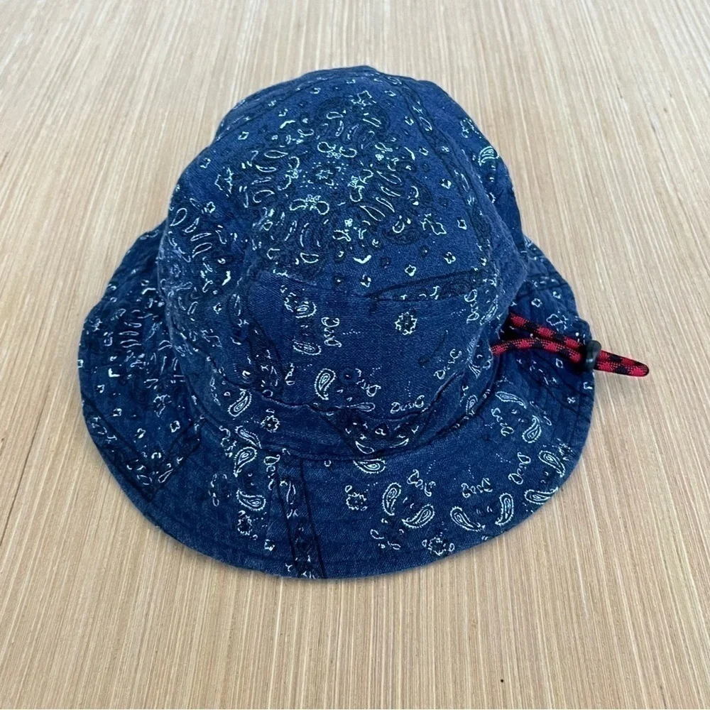Kid's Chambray Paisley Print Bucket Hat
